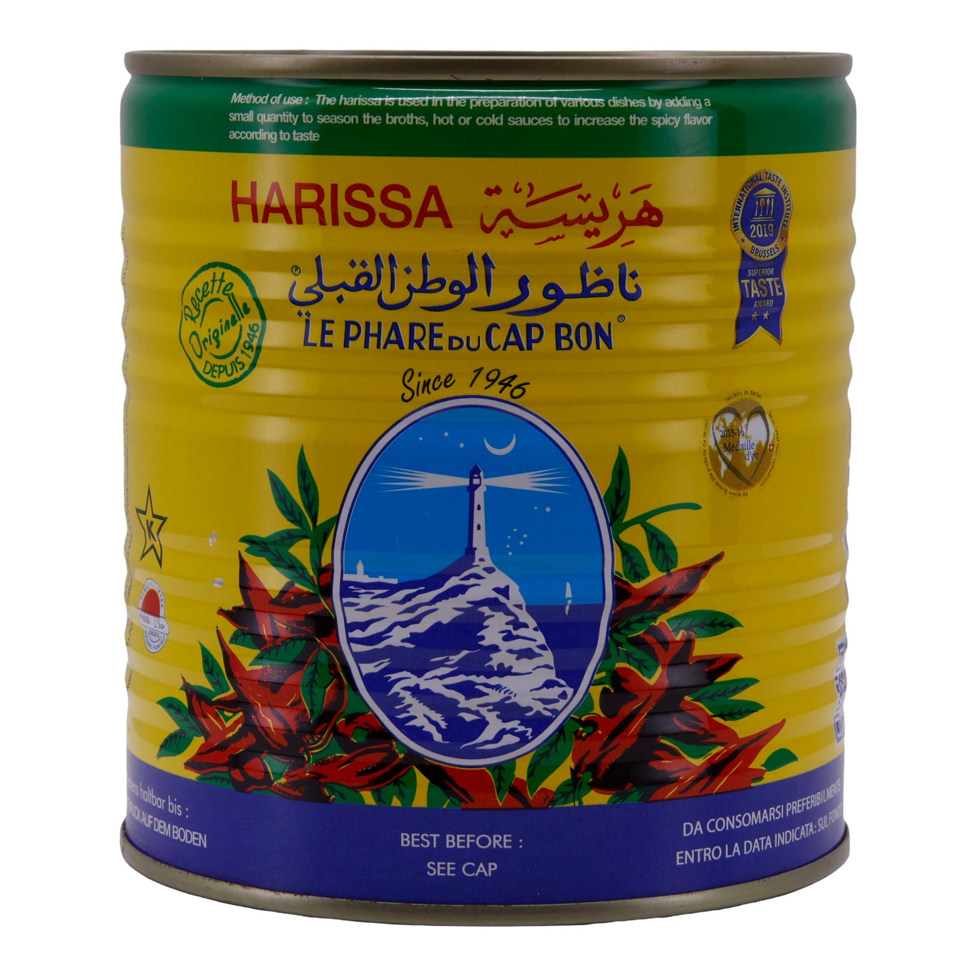Würzpaste Le Phare du Cap Bon Harissa | Scharfe Chilipaste aus Tunesien für würzige Gerichte | 760 g LE PHARE DU CAP BON
